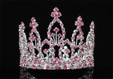 Bridal Pink Flower Girl / Baby Round Full Circle Rhinestone Mini Tiara Crown XT1741