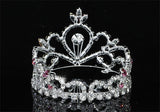 Flower Girl / Baby Crystal Full Circle Round Pink Mini Crown Tiara XT1775