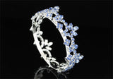 Bridal Flower Girl / Baby Round Full Circle Rhinestone Blue Mini Tiara Crown XT1786