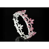 Bridal Flower Girl / Baby Round Full Circle Rhinestone Pink Mini Tiara Crown XT1787
