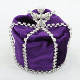 Purple Velvet Full Circle Round Baby / Boy Royal Mini Crown XT1796