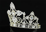 Men's Homecoming Pageant Gold King Crown Imperial Pageant Tall Tiara Full Circle Round Crystal XT1803