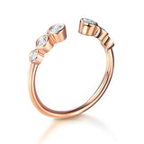 14K Rose Gold Wedding Band Women Ring 0.26 Ct Diamond 585 Fine Jewelry