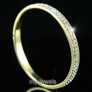 Bridal Quality Austrian Crystal Gold Bangle Bracelet XB027