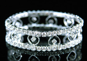 Bridal Wedding Fashion Heart Crystal Bracelet XB015