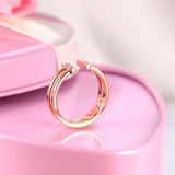 14K Rose Gold Wedding Band Anniversary Ring 0.04 Ct Diamond Fine Jewelry