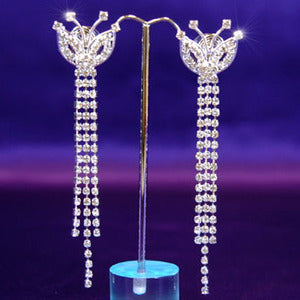 4" Sparkling Crystal Rhinestone Dangle Earrings XE1020