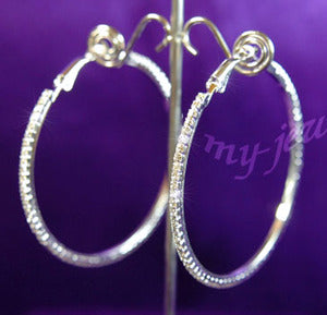 Sparkling Crystal Rhinestone Hoop Earrings E1041