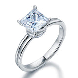 14K White Gold 1 Carat Forever One Moissanite Diamond Wedding Engagement Ring