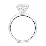 14K White Gold Wedding Engagement Ring 2 CT Topaz 0.12 CT Natural Diamond