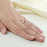 14K White Gold Heart Wedding Band Bridal Ring 0.02 Ct Diamond 585 Fine Jewelry