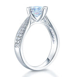14K White Gold 1 Carat Forever One Moissanite Diamond Wedding Engagement Ring