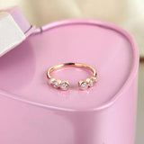 14K Rose Gold Wedding Band Women Ring 0.26 Ct Diamond 585 Fine Jewelry