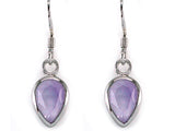 3 Carat Genuine Purple Pear Cut Amethyst 925 Sterling Silver Dangle Fine Earrings XFE8004