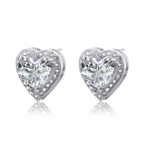 3 Carat Created Diamond 925 Sterling Silver Heart Stud Earrings XFE8021