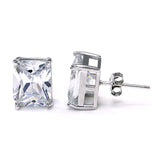 4 Carat Created Diamond Stud 925 Sterling Silver Earrings XFE8087