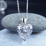 Heart Created Diamond Pendant Necklace 925 Sterling Silver Bridesmaid Wedding Jewelry XFN8043