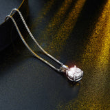 1 Carat Moissanite Diamond Pendant Necklace 925 Sterling Silver MFN8140