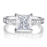 1.5 Ct Princes Cut Solid 925 Sterling Silver Wedding Promise Engagement Ring XFR8006