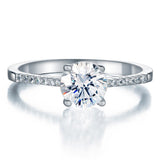 Created Diamond Sterling 925 Silver Engagement Ring XFR8030