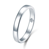 Classic Plain Solid Sterling 925 Silver Wedding Band Ring XFR8041