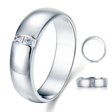 Men's Wedding Band Solid Sterling 925 Silver Ring XFR8050