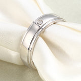 Men's Wedding Band Solid Sterling 925 Silver Ring XFR8067