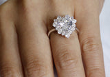 2.5 Carat Heart Cut 925 Sterling Silver Wedding Promise Engagement Ring XFR8106