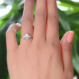 Solid 925 Sterling Silver Promise Ring Affordable Wedding Oval Cut Created Diamante XFR8123