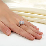 925 Sterling Silver Wedding Engagement Ring 5 Carat Created Diamond XFR8204