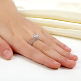 6 Claws 925 Sterling Silver Wedding Promise Engagement Ring 1.25 Ct Created Diamond Jewelry XFR8257