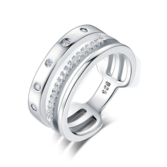 Wedding Band Anniversary Solid 925 Sterling Silver Ring Jewelry XFR8313