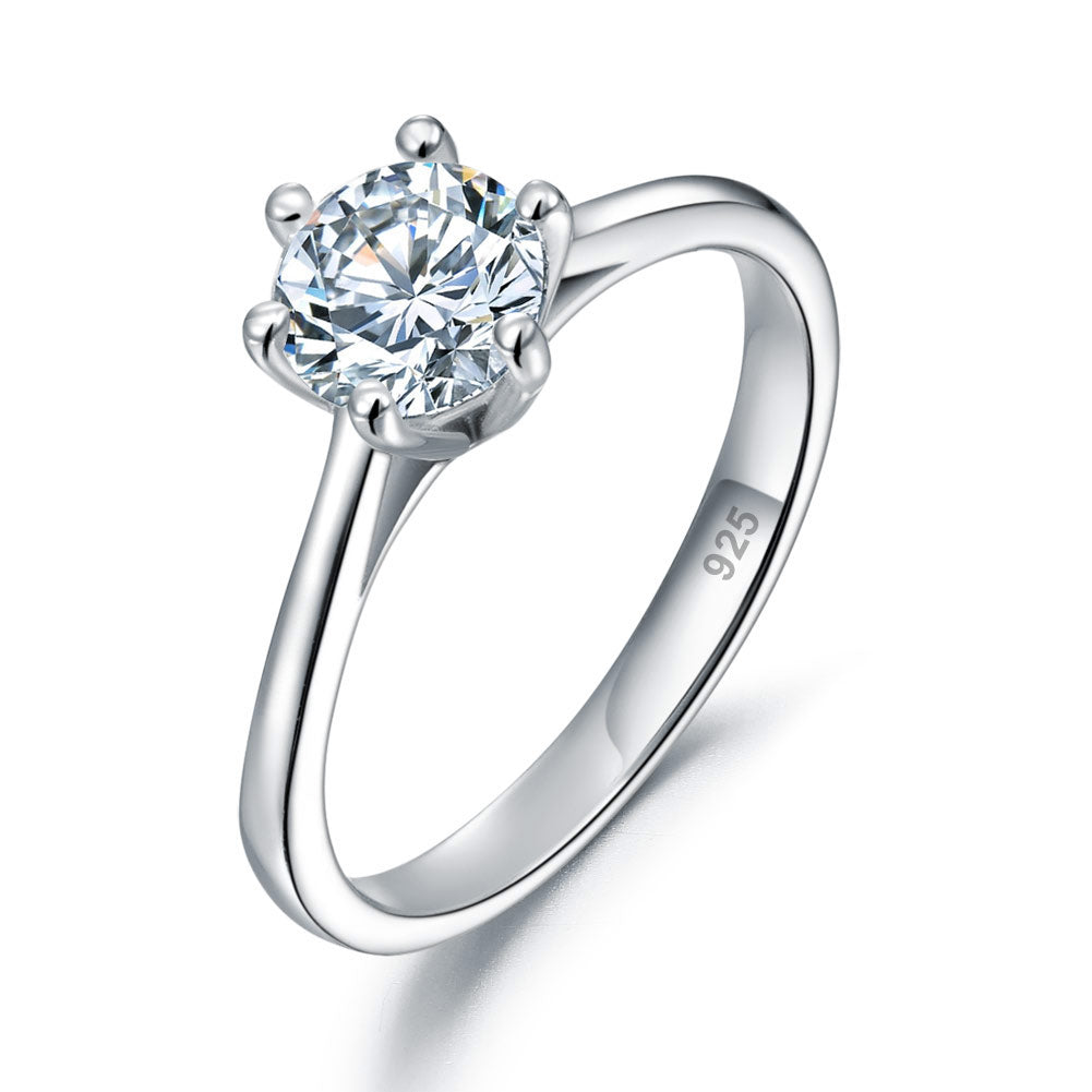 925 Silver Ring Price Engagement Ring Carat Created Diamond