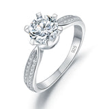 Engagement Crown Ring 925 Sterling Silver 1 Ct Created Diamond XFR8318