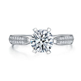 Engagement Crown Ring 925 Sterling Silver 1 Ct Created Diamond XFR8318