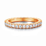 Eternity Ring Created Diamond Solid Sterling 925 Silver Rose Gold Plated Wedding Band  XFR8334