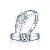 Men's Ring Moissanite Diamond 1 Carat Engagement 925 Sterling Silver MFR8353