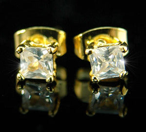 Hip Hop 4 mm CZ Stud Created Diamond Mens Earrings ME190