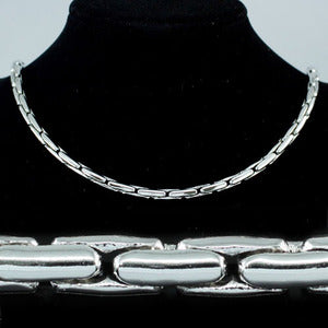 Hip Hop 18K White Gold Plated Links Mens Necklace MN053