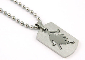 Leo Zodiac Sign - Stainles Steel Mens Pendant Necklace MP121