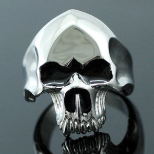 Gothic Skull Head No Jaw Stainless Steel Mens Ring MR076