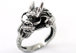 Hip Hop Dragon Magnetic Health Stainless Steel Mens Ring MR158
