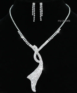 Wedding Elegant Necklace Earrings Set XS1192