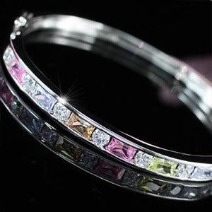 5 Carat Multi-Color Created Topaz Bangle XSB056