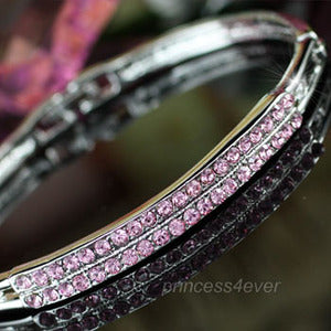Pink Bangle use Swarovski Crystal XSB067
