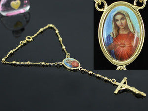 Blessed Virgin Mary Gold Plated Bracelet XSB106