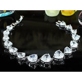 11 Carat Heart Cut CZ Created Diamond Bracelet XSB116