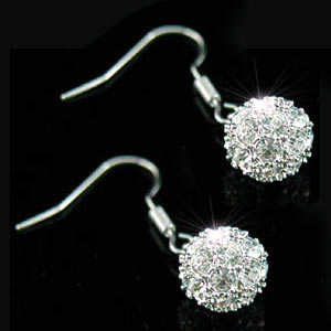 Dangle Ball Earrings use Austrian Crystal XE027