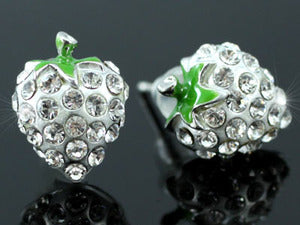 Bling Strawberry Earrings use Austrian Crystal XE194
