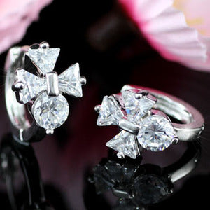 1.5 Carat Cross Created Diamond Bling Earrings XE211